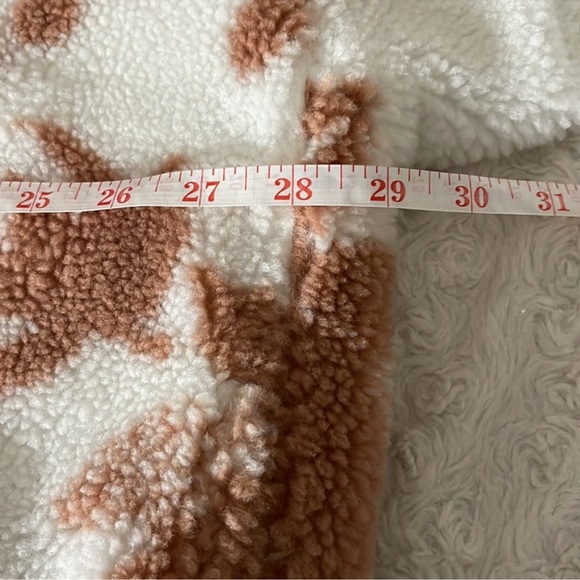 FREE PEOPLE WE THE FREE Canyon Moon Cardi Coat Teddy Oversize Ivory zip up Sz M - Picture 11 of 12